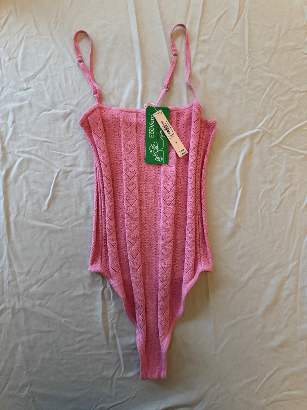 Victorias Secret Luxe Heart Pointelle Bodysuit